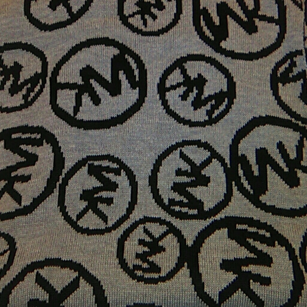 Michael Kors Black & Gray Reversible Scarf - Picture 3 of 4
